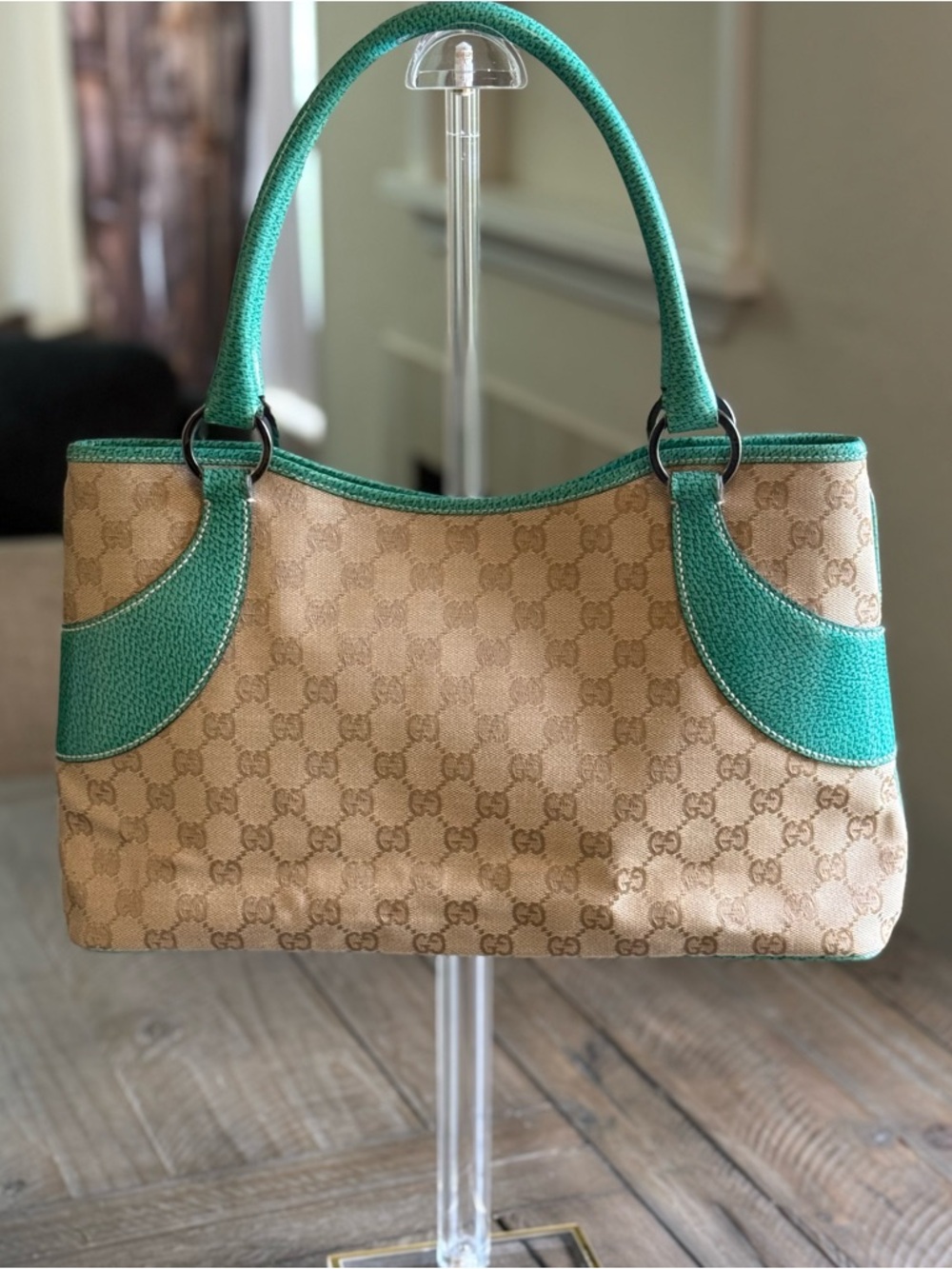 GUCCI TURQUOISE TOTE DESIGNED BY TOM FORD - Picture 2 of 16